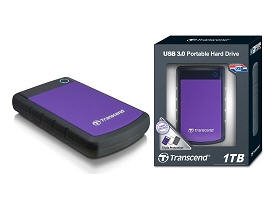 Transcend TS1TSJ25H3P 1tb Storejet2.5 H3p, Portable Hdd (purple)