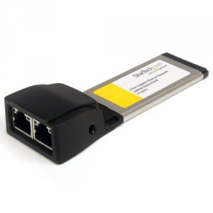 Startech KF6396 .com Dual Port Expresscard Gigabit Laptop Ethernet Nic