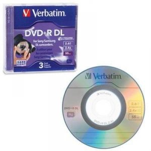 Verbatim 95313 Mini Dvd+r Dl, , 2.6gb, 2.4x, Hardcoat, 3pk Jewel Case 