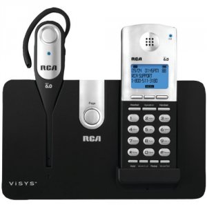 Rca 25111 Phone Cordless Handset Headset 60 Caller Id Bk Sr