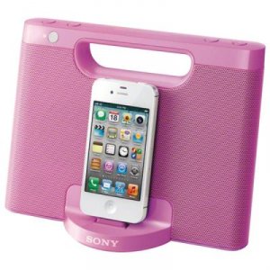 Sony RDPM7IPPINK Compact Portable Ipod Dock Pink