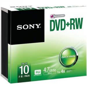 Sony 10DPW47SS 10 Pack Dvdrw Slim Jc