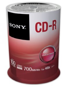 Sony 100CDQ80SP 100 Pack Cd R Data Spindle