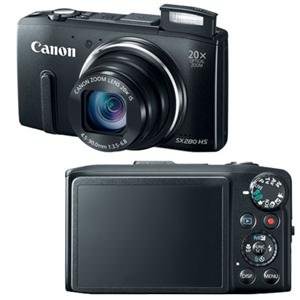 Canon 8224B001 Powershot Sx280 Hs Black 12.1mp   20x Opt 3.0in Lcd Kit