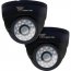 Night CAM-2PK-DM624-BA 2 Pack 600 Tvl Black Dome Camera   W  Audio 24 