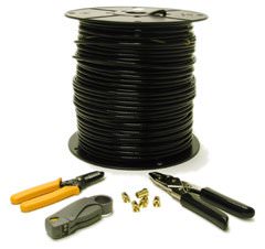 C2g 29833 500ft Rg6 Dual Shield Coaxial Cable Installation Kit