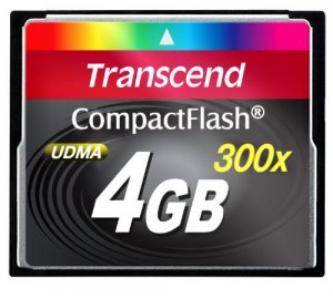 Transcend TS4GCF300 4gb Compact Flash Card (300x Speed)