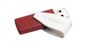 Verbatim 49814 Store 'n' Go Swivel Usb Flash Drive, , 16gb, Red, Taa