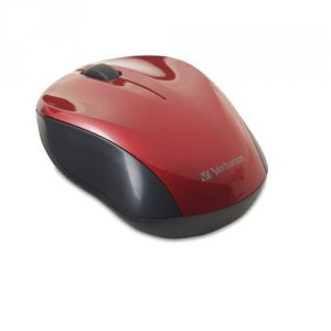 Verbatim 97669 Wireless Nano Notebook Optical Mouse, , Red