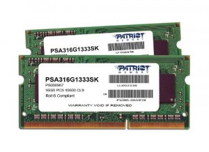 Patriot PSA316G1333SK 16gb (2 X 8gb) Pc3-10600 (1333mhz) Sodimm Kit ()