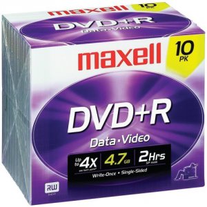 Maxell 639005 Dvd+r, 4.7gb, 16x, Jewel Case