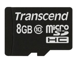 Transcend TS8GUSDC10 8gb Micro Sdhc10 (no Box  Adapter)