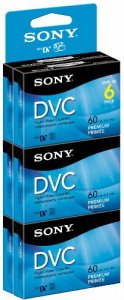 Sony DVM60PRR/6C 6pk 60min Prem Dvc With Hangtab Qty 4