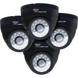 Night CAM-4PK-DM624-BA 4pk 600 Tvl Black Dome Camera   W Audio 24 Led 