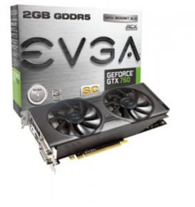 Evga 02G-P4-3765-KR Geforce Gtx 760 Dual Superclock Wacx Cooler 2gb Gd