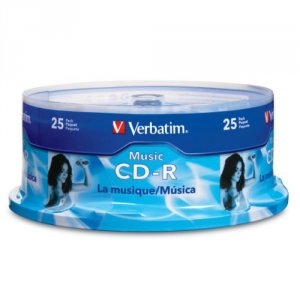 Verbatim 96155 Music Cd-r, , 700mb, 40x, Branded, 25pk Spindle, Taa