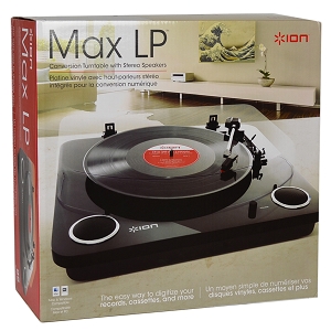 Ion Max LP Max Lp 3-speed Convers Turntable Wstereo Speakers (black) -