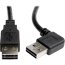 Tripp UR020-003-RA , Hi Speed Cable, Usb 2.0, Reversible A To Right  L