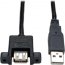 Tripp U024-06N-PM , Usb 2.0 Hi-speed Panel Mount Extension Cable, A To