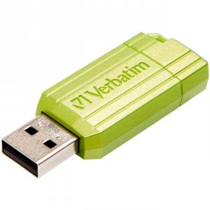 Verbatim 49070 Store Pinnstripe Usb Flash Drive, , 16gb, Green