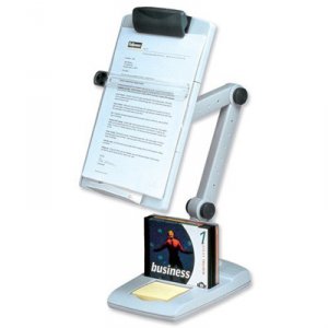 Fellowes 21128 Copyholder, Flex Arm Weighted Base, Platinumgrey