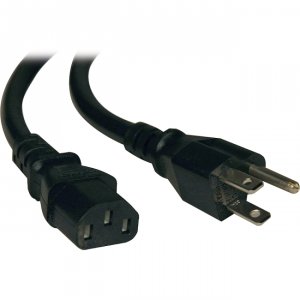 Tripp P006-001 , Computer Power Cord, 10a, 18awg, 125v, Nema 5-15p To 