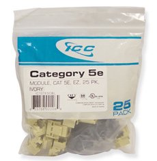 Cablesys ICC-CAT5JKPK-IV Icc Icc-cat5jkpk-iv Ic107e5civ - 25pk Cat5 Ja