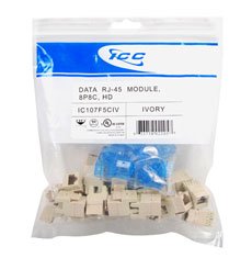 Cablesys ICC-IC107F5CIV Icc Icc-ic107f5civ Module, Cat 5e, Hd, 25 Pk, 