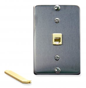 Cablesys ICC-IC630DA6SS Icc Icc-ic630da6ss Wall Plate Idc 6p6c Stainle