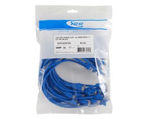 Cablesys ICPCSC01BL Patch Cord  Cat 5e  Molded  1 Ft  25 Bk  Blue