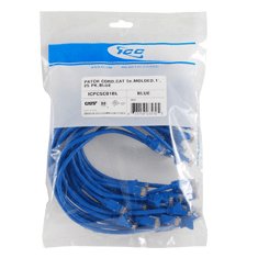 Cablesys ICPCSD01BL Patch Cord  Cat 6  Molded  1 Ft  25 Bk  Blue