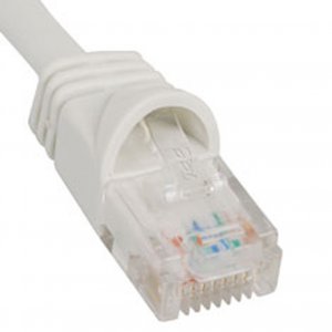 Cablesys ICC-ICPCSJ01WH Patch Cord- Cat 5e- Molded Boot- 1' Wh