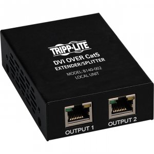 Tripp B140-002 , 2-port Dvi Over Cat5cat6 Extender Splitter, Video Tra