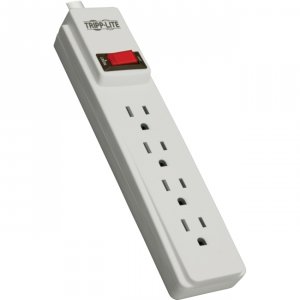 Tripp PS410 , Power Strip, 4 Outlet, 120v, 10ft Cord 5-15r, White