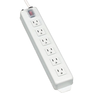 Tripp TLM606NC , Power Strip, 6 Outlet, 120v, 6 Ft Cord, Nema 5-15p, 1