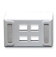 Cablesys IC108UF4WH Face Plate  Furniture  Univ  4- Port  White