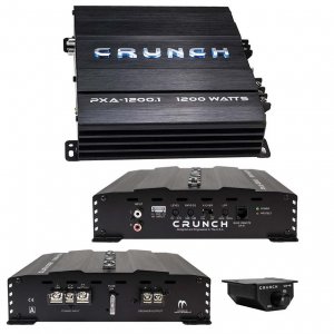 Crunch PXA12001 Mono Amp 1200 Watt 2 Ohm Stable With Bass Remote