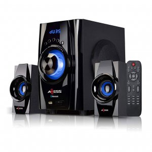 Axess MSBT3901BL Bluetooth Mini System 2.1 Channel Home Theater Speake