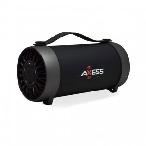 Axess SPBT1059BK Portable In Outdoor Bluetooth Speaker Builtin Radio R