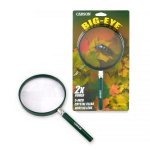 Carson HU20 2x 5 Inch Acrylic Lens Hand Magnifier Outdoor Green