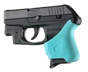 Hogue 18114 Hall Hybrid Ruger Lcp Crimson Trace Button Grip Sleeve Aqu