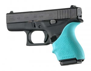 Hogue 18204 Hall Beavertail Grip Sleeve Glock 42 43 Aqua