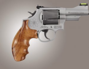 Hogue 19200 Sw K L Frame Round Butt Revolver Grip Finger Groove Goncal