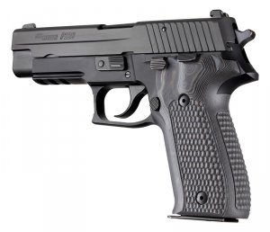 Hogue 26137BLKGRY Sig Sauer P226 Da Sa Piranha G10 Gmascus Blackgray