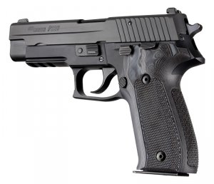 Hogue 26177BLKGRY Sig Sauer P226 Da Sa Checkered G10 Gmascus Blackgray