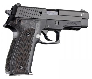 Hogue 26177BLKGRY Sig Sauer P226 Da Sa Checkered G10 Gmascus Blackgray