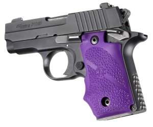 Hogue 38006 Sig Sauer P238 Rubber Gripfinger Grooves Purple