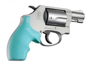 Hogue 61004 Sw J Frame Round Butt Rubber Bantam Style Grip Aqua