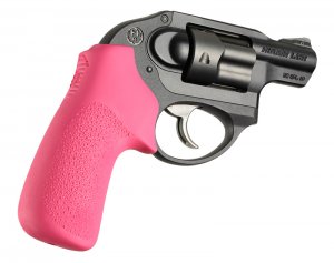 Hogue 78037 Ruger Lcr No Finger Groove Rubber Tamer Cushion Grip Pink