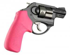 Hogue 78037 Ruger Lcr No Finger Groove Rubber Tamer Cushion Grip Pink